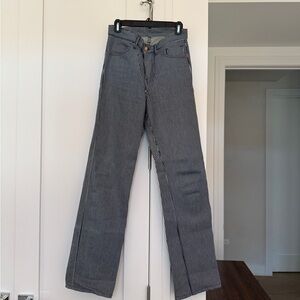 Detroit Denim Co. Railroad Striped Women's High Rise Bootcut Jeans Sz 25